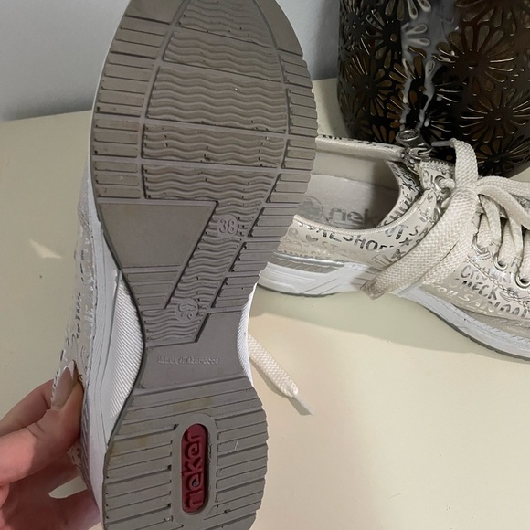 Rieker Women's White and Silver Sneakers - Picture 10 of 14